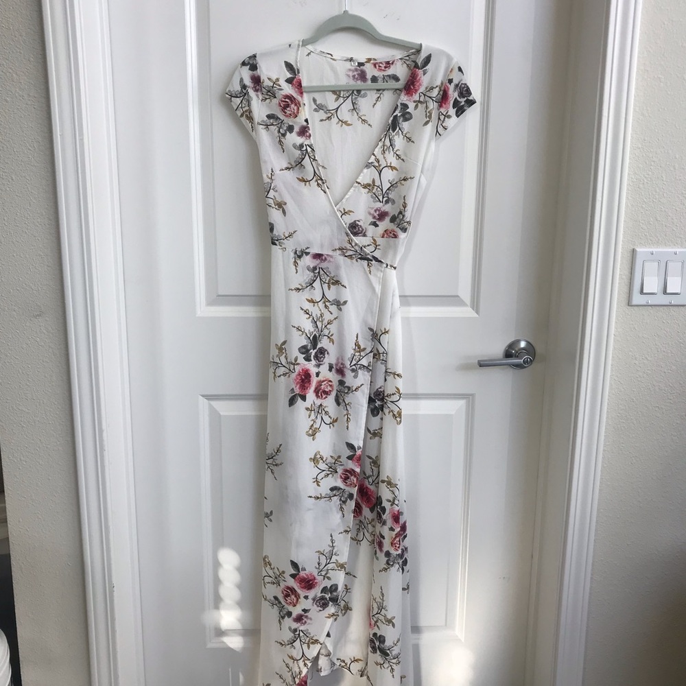 Floral wrap dress